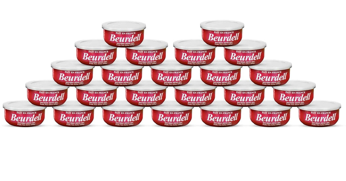 Beurdell Canned French Butter – 100% Natural Salted Pasteurized Real Butter | Long Shelf Life Emergency Survival Food | Great