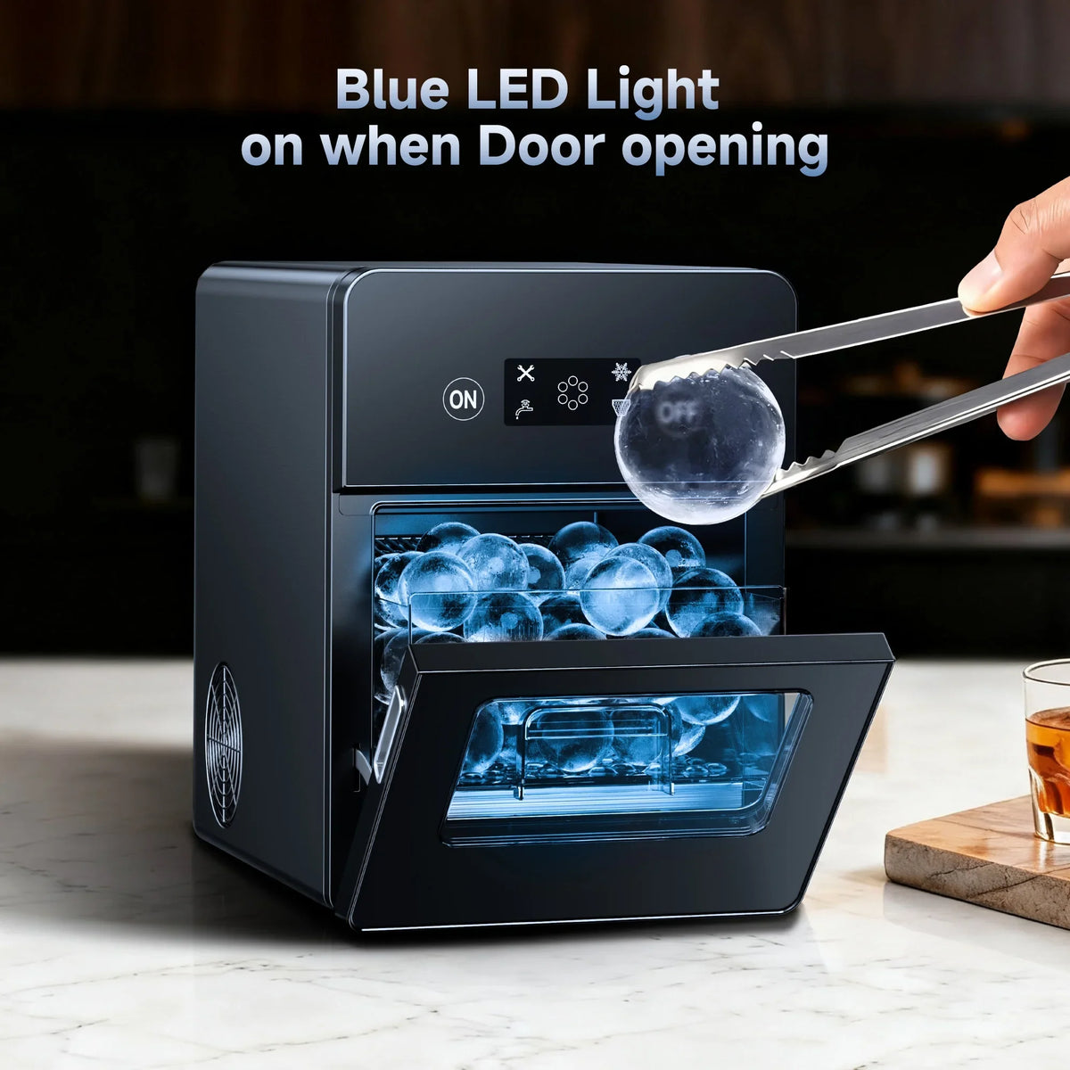 Simzlife Sphere Ice Maker, 10 Pcs/Hour, 150 Pcs/Day, Clear Ice Ball Maker with Enhanced Insulation, with LCD Touch - image 12