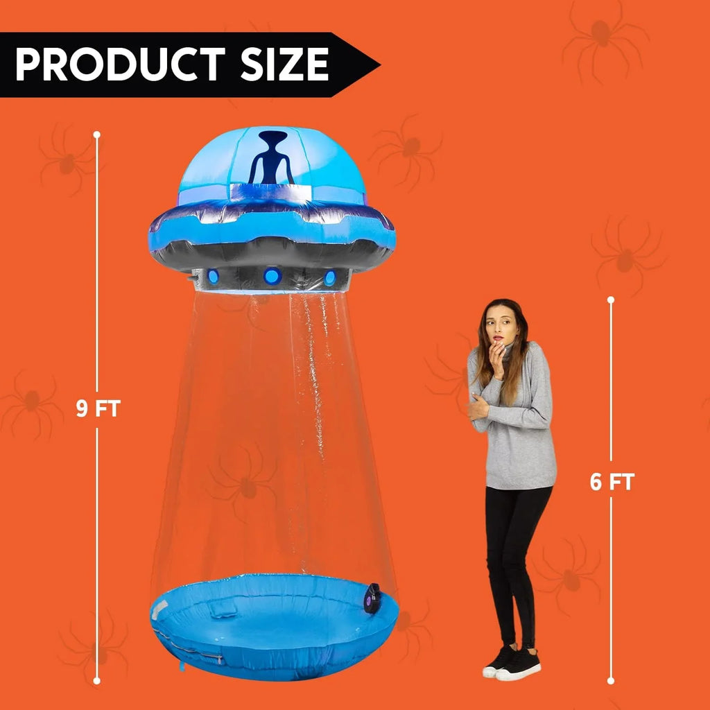 9ft Tall Halloween Inflatable UFO Yard Decoration