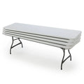 4-Pack Commercial Stacking 8 ft Folding Table - White (80344) - image 1