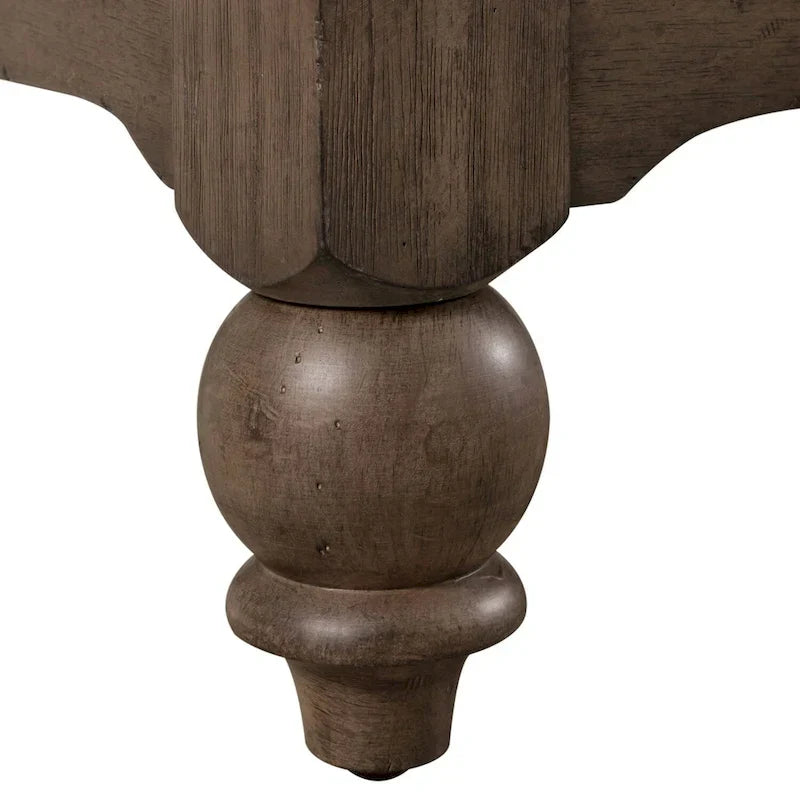 Americana Farmhouse Dusty Taupe Nightstand with 2 Drawers and Charging Station - image 8
