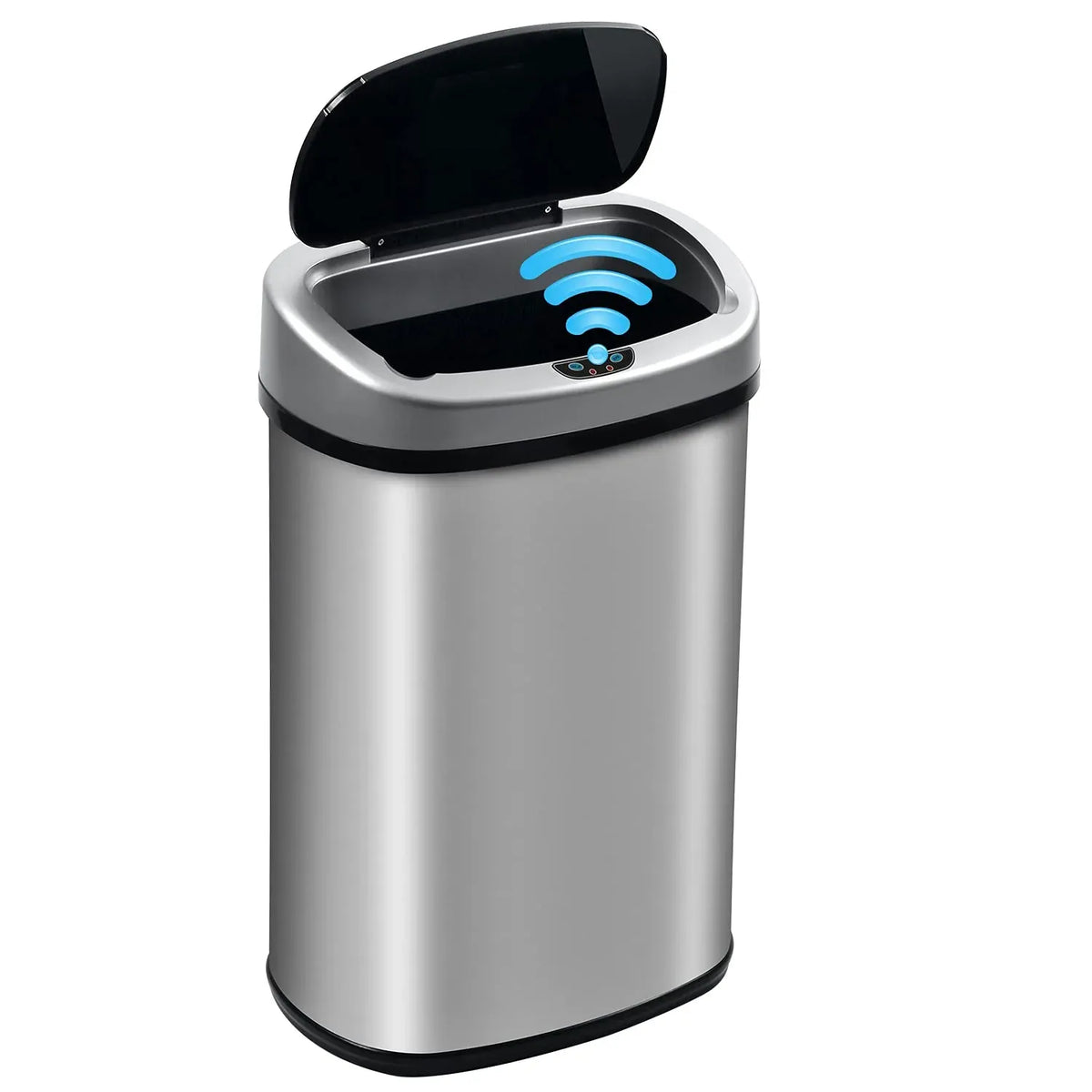 Bigacc 13 Gallon 50 Liter Kitchen Trash Can with Touch-Free & Motion Sensor, Automatic Stainless-Steel Garbage Can, Anti-Fing