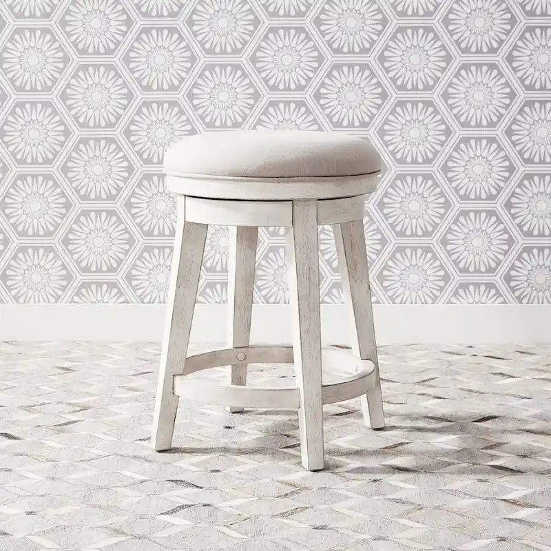Distressed White 4-Piece Modern Farmhouse Flea Market Set - image 11