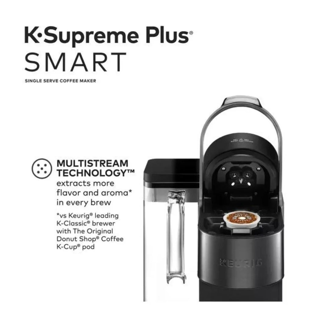 Keurig K-Supreme Plus Smart Single Serve Coffee Maker with BrewlD, 5 Cup Sizes, 5 Brewing Options, and 6 Temperature Settings (Black Stainless) - image 3