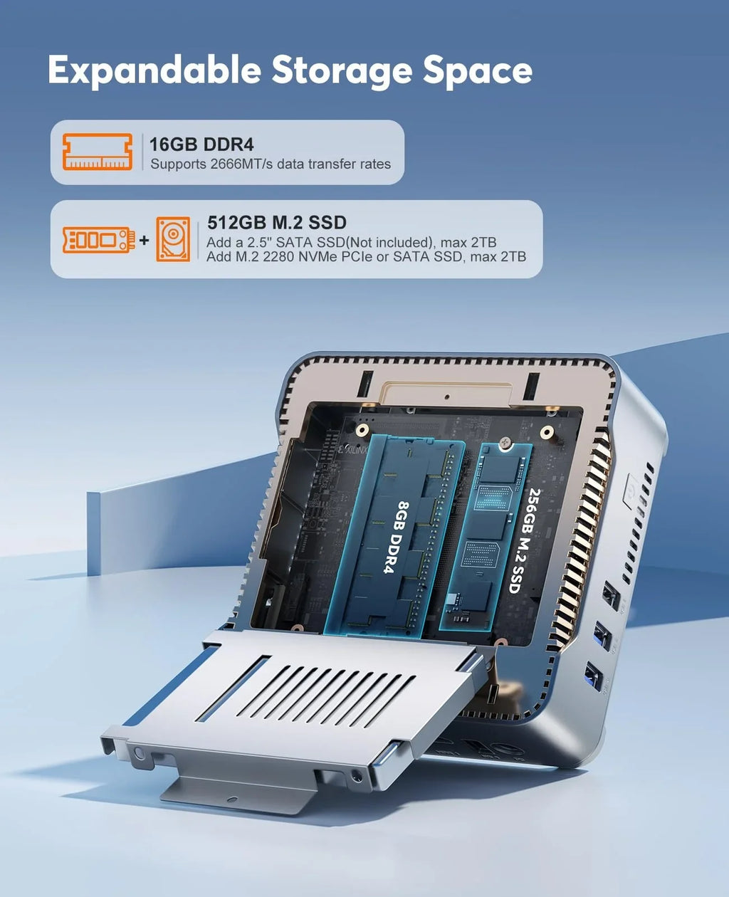 KAMRUI GK3Plus Mini PC, 16GB RAM, 512GB M.2 SSD Mini Computer - image 21