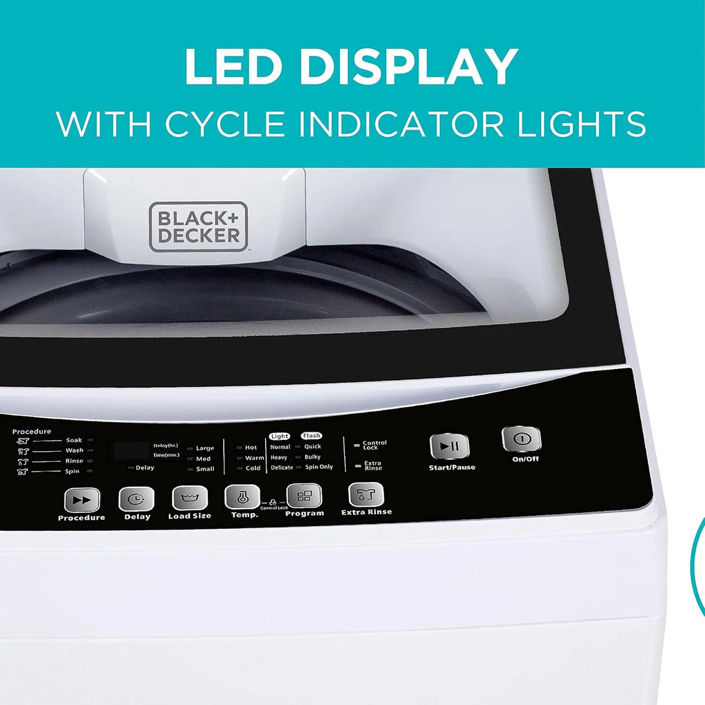 BLACK+DECKER 0.9 Cu. Ft. Portable Washing Machine - 5 Wash Cycles - image 32