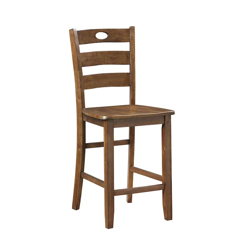 5-Piece Wooden Counter Height Dining Set: Square Table and 4 Chairs for Your Kitchen - image 9