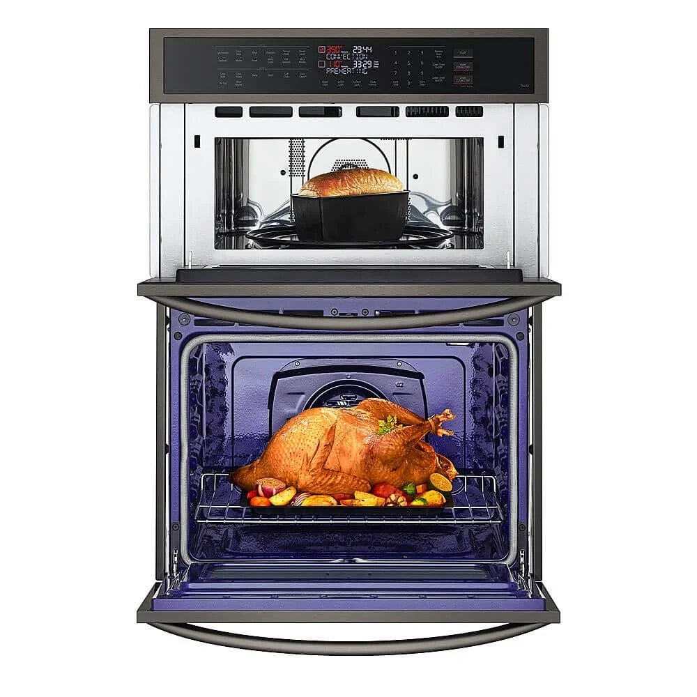 LG WCEP6423D 30 inch Black Stainless Steel Electric Wall Oven and Microwave Combination - image 4