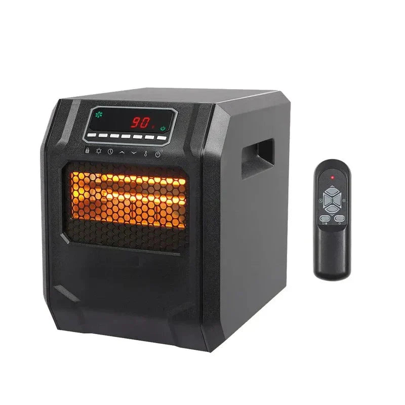 Portable Space Heater, 750W/1500W Small Infrared Heater w/ Remote, LED Display, 3 WorModes, Safe Electric Heater for Home Off