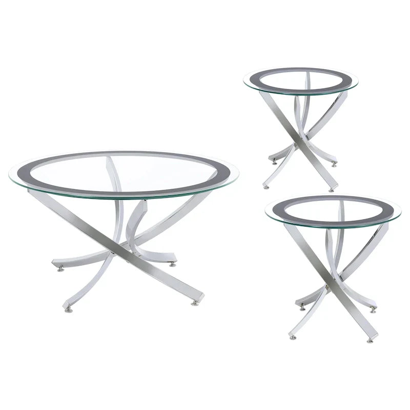 Brooke Round Glass-Top Coffee Table Collection - image 2