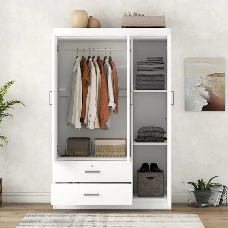 3-Door Wardrobe with 2 Drawers - image 5