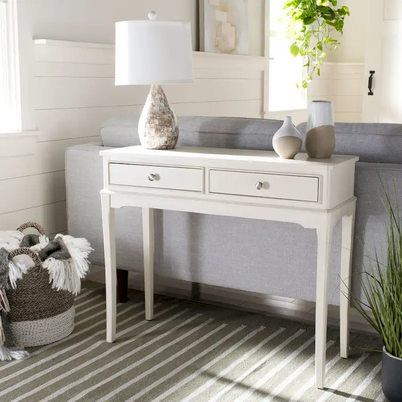 SAFAVIEH Affie 2-Drawer Console Table - Dimensions: 35.5" W x 13" D x 29.5" H - image 1