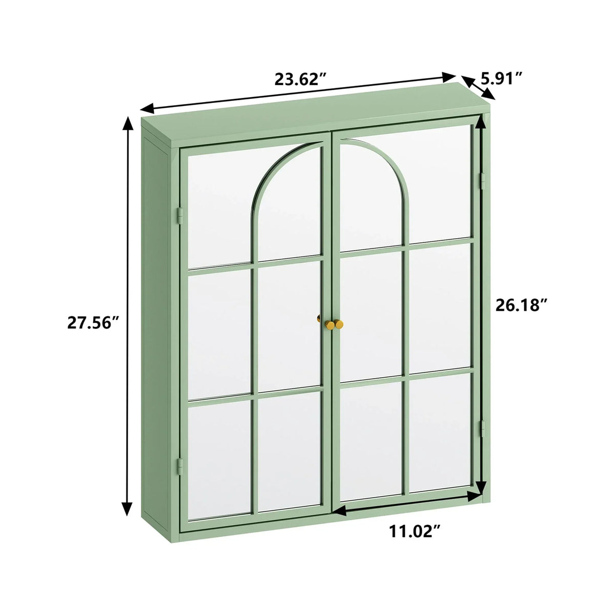27.56"Modern Wall Cabinet with Glass Doors, Bathroom Cabinet with Featuring Three-tier Storage for Entryway Living Room, Bathroom or Dining Room - image 29