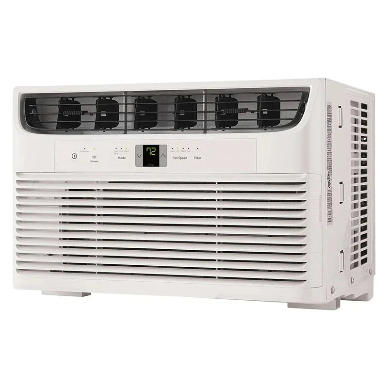 8,000 BTU Window Air Conditioner with WiFi & Remote, Multi-Speed, Eco Mode, White