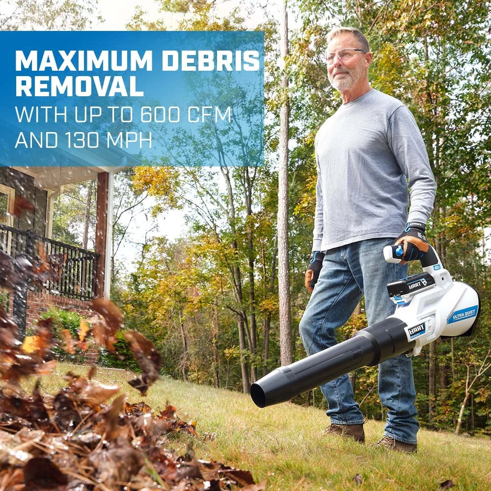 HART 40-Volt 155 MPH at 600 CFM Cordless Brushless Axial Leaf Blower Kit, (1) 4.0Ah Lithium-Ion Battery - image 2