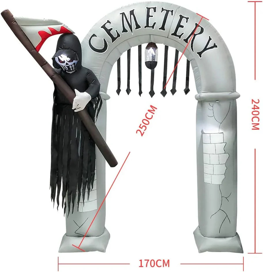 Halloween Inflatable Grim Reaper's Arch, 7.8 ft.