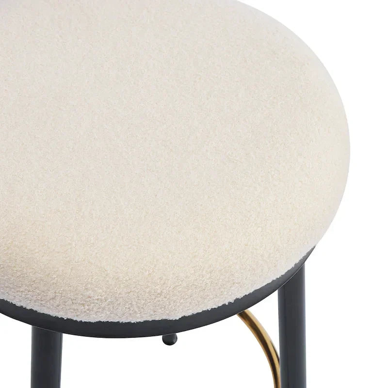 Set of 4 Altrium Contemporary Backless Counter Stools with Upholstered Seats and Iron Frames - 24.75-Inch Height by Christopher Knight Home - image 6