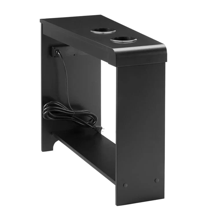 Compact Charging Side Table - Nightstand with Storage, Dual Power Outlets & USB Ports - image 16