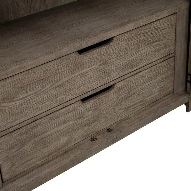 Skyview Lodge Cobblestone Oak Armoire - Spacious Bedroom Storage (54" W x 20" D x 75" H) - image 10
