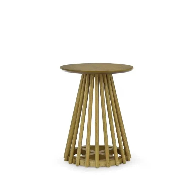 15.75-Inch Round Solid Wood Coffee Table - Minimalist End Table for Living Room - image 12