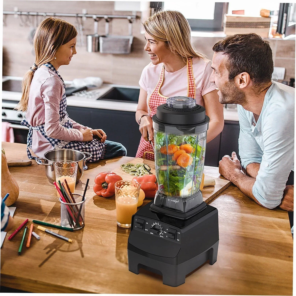 Professional Blender with 1450-Watt Motor & 68 oz Dishwasher-Safe Total Crushing Pitcher, Black