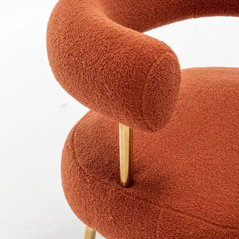 SEYNAR Contemporary Glam Upholstered Open-Back Accent Chair with Gold Legs - image 32