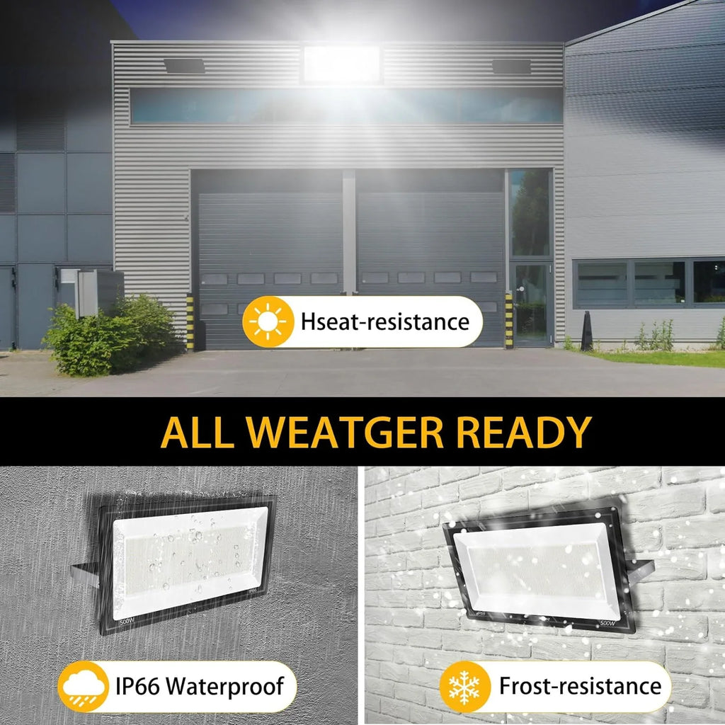 3 Pack 200W LED Flood Light,Super Bright Exterior Security Lights With Plug,IP66 Waterproof Outdoor Flood Light, 22800lm 5000
