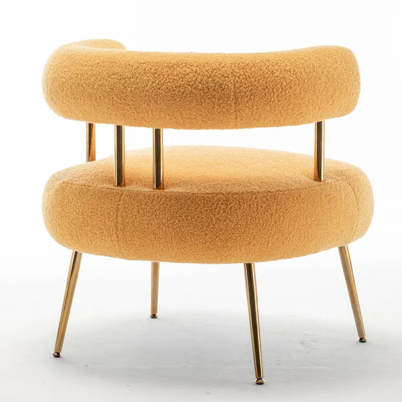 SEYNAR Contemporary Glam Upholstered Open-Back Accent Chair with Gold Legs - image 38