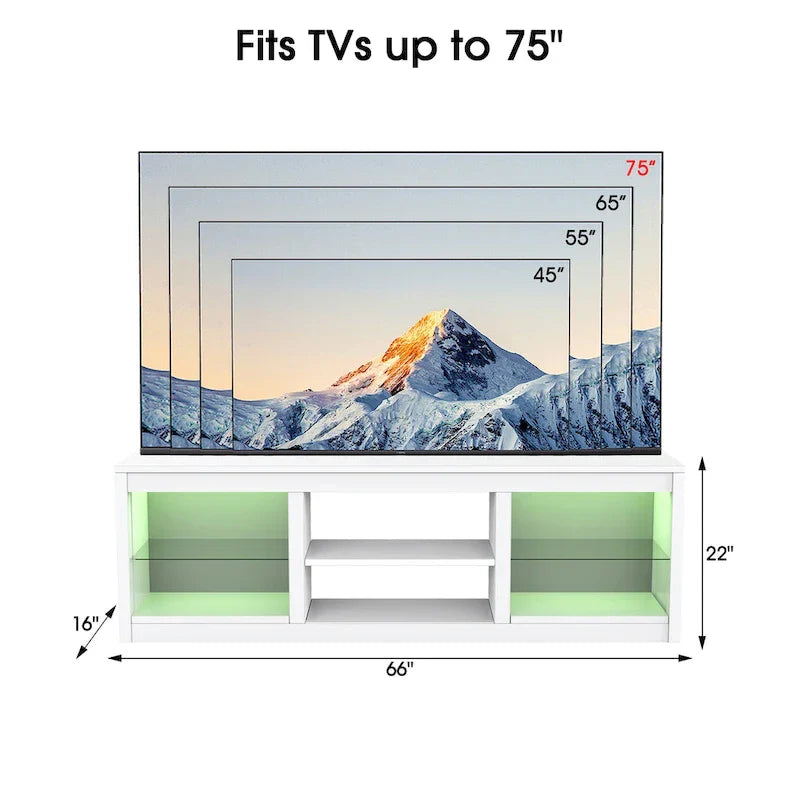 66-Inch Contemporary RGB LED TV Stand Console for TVs Up to 75 Inches - image 21