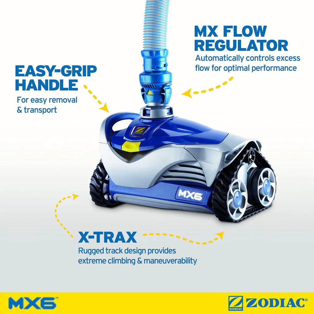 Zodiac MX6 Elite Automatic Suction Pool Cleaner for In-ground Pools, Energy-Efficient, Wall Climbing, Cyclonic Turbine - image 4
