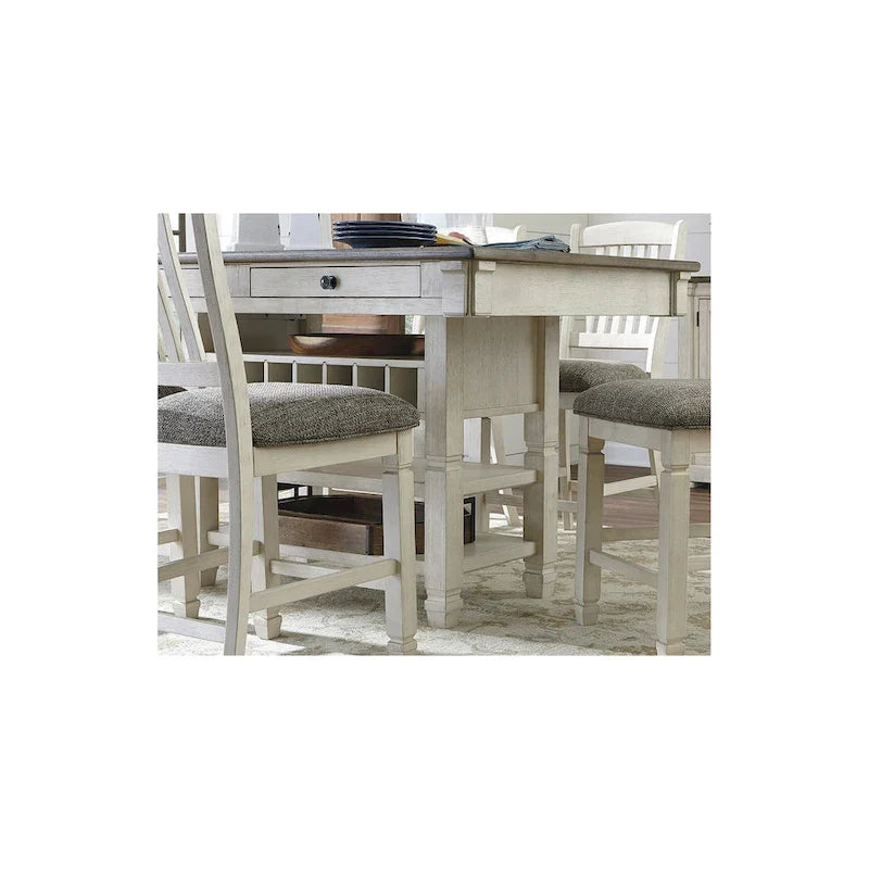 Signature Design by Ashley Bolanburg 7-Piece Counter Height Dining Set in Antique White and Brown - image 7