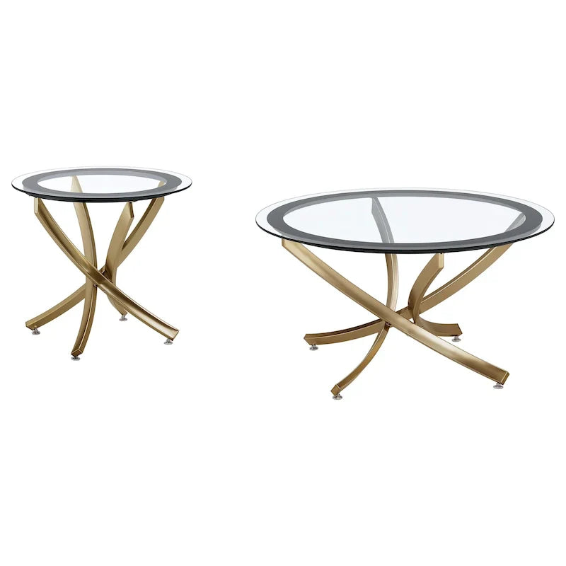 Brooke Round Glass-Top Coffee Table Collection - image 4