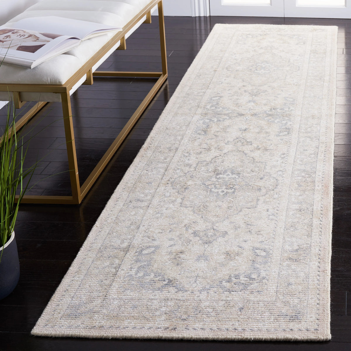 SAFAVIEH Restoration Vintage April Medallion Area Rug, Grey/Ivory, 8' x 10' - image 14