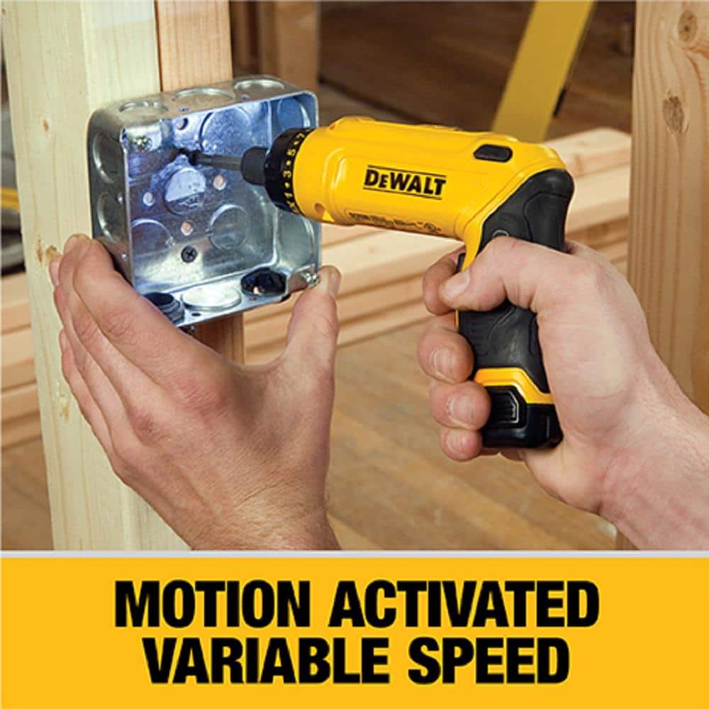 8V MAX Cordless Gyroscopic Screwdriver with Adjustable Handle. (2) 1.0Ah Batteries. Charger. and Bag DCF680N2 - image 3