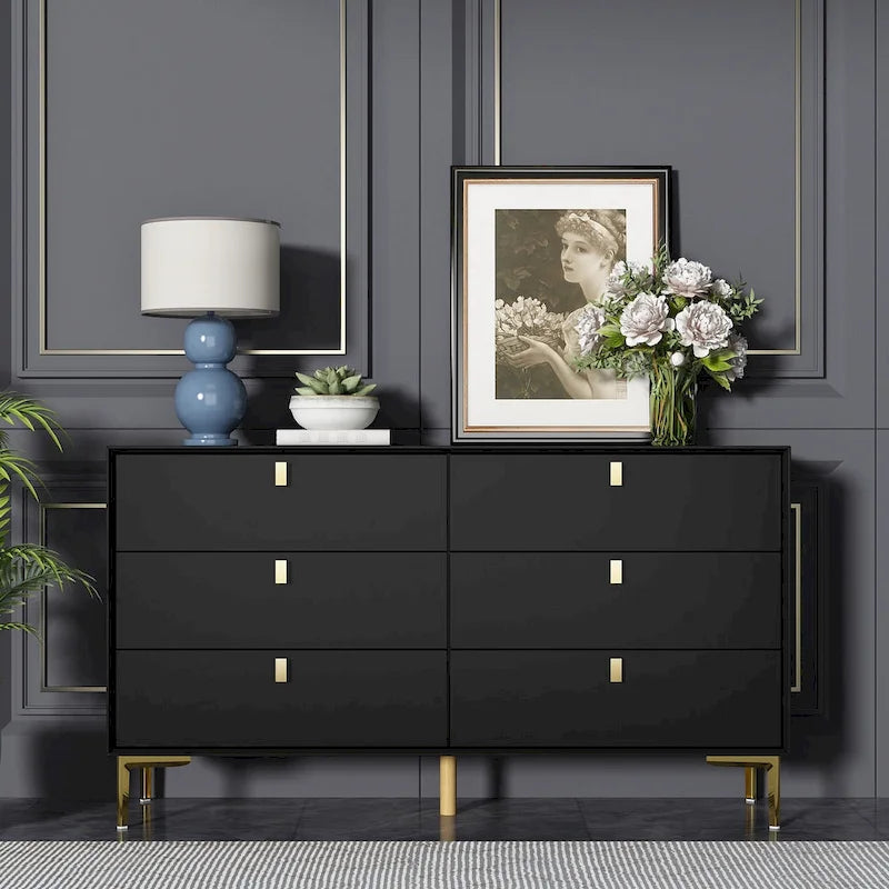 Mid-Century 6-Drawer Storage Dresser Chest Sideboard - image 28
