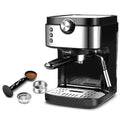 Steam Espresso Machine, Latte and Cappuccino Maker with Milk Frother, 20 Bar Italian Pump, Automatic Setting of Coffee Volume