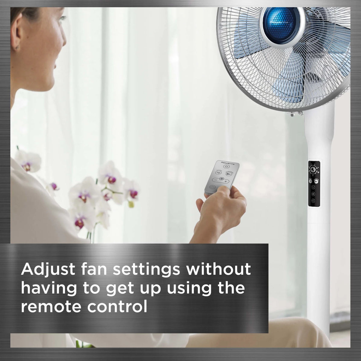 Rowenta Turbo Silence Standing Floor Fan with Remote, 53 Inch, Portable, 5 Speeds, VU5670 - image 27