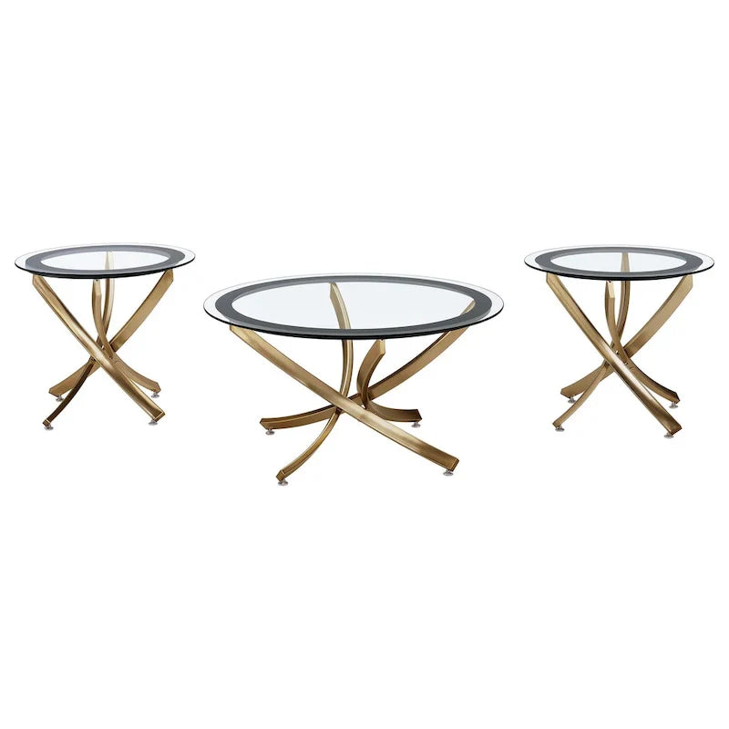 Brooke Round Glass-Top Coffee Table Collection - image 5