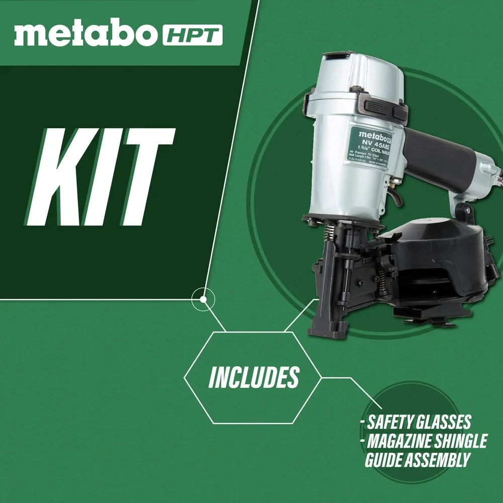 Metabo HPT Roofing Nailer, Pro-preferred Pneumatic Power Nailers in Roofing tools, Pneumatic Roofing Nailer for Asphalt Roofing Shingles - image 2