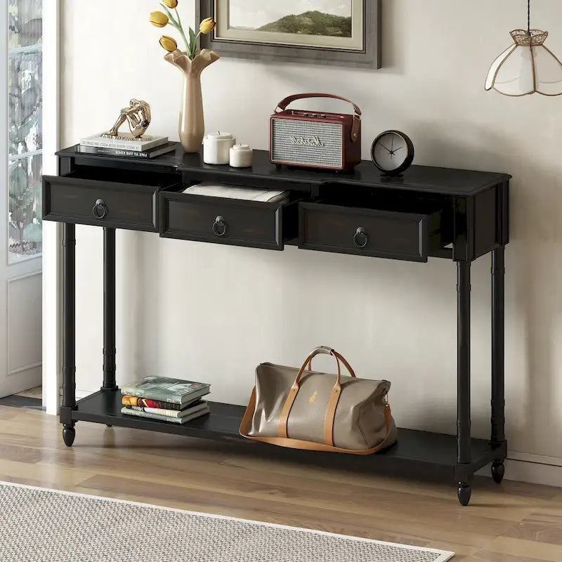 Entryway Console Table with Drawers and Extended Shelf - image 10