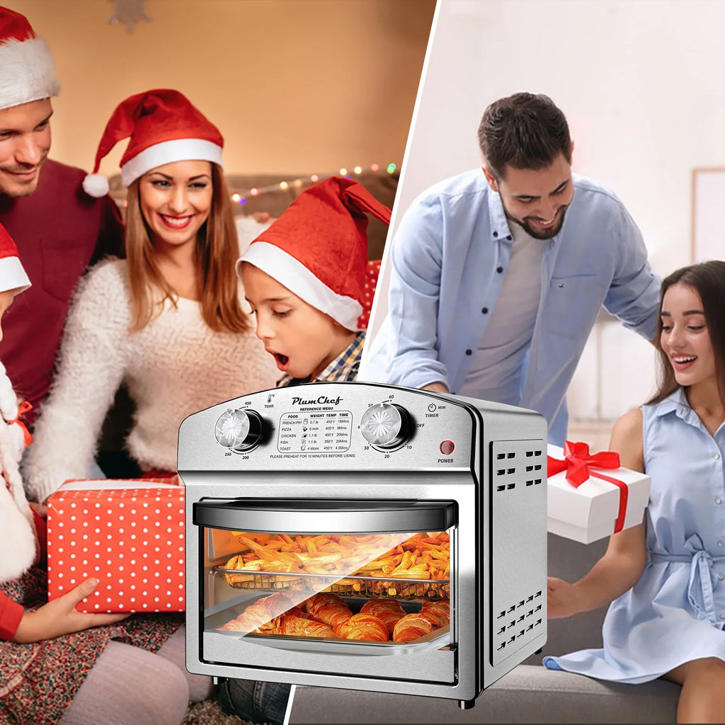 PlumChef 13 Quart 4 Slices Air Fryer Convection Toaster Oven, 1500W, 7 in 1 Multifunction with Roast, Bake, Grill, Broil, Toast, Dehydrate, Defrost - image 13