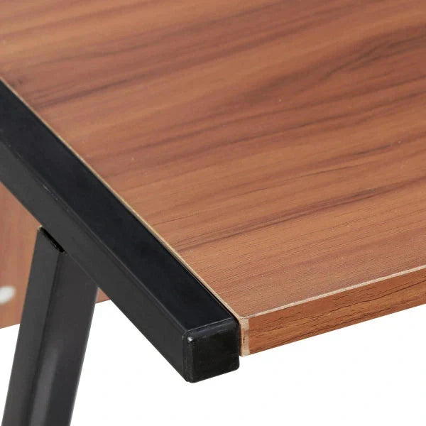 LShaped Computer Desk 58a Reversible MDF Corner Gaming Desk, Walnut