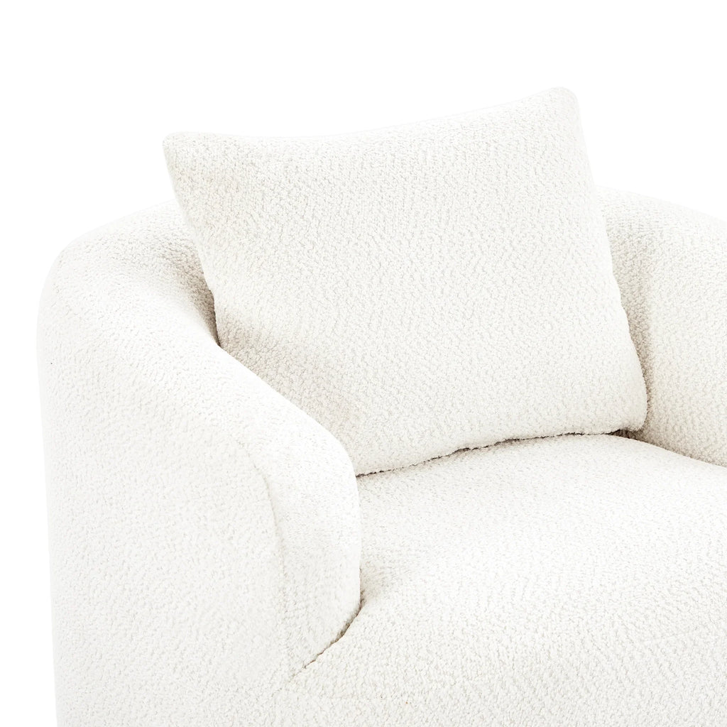 Harper & Bright Designs 360- Swivel Accent Chair, Barrel Chair Swivel Upholstered Sofa Chair with Cushion for Living Room Office, Beige - image 16