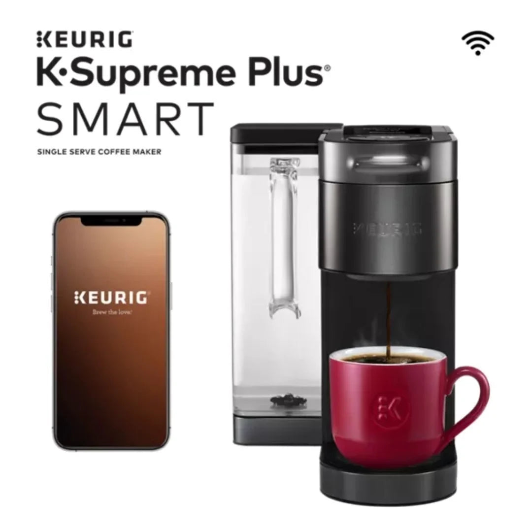 Keurig K-Supreme Plus Smart Single Serve Coffee Maker with BrewlD, 5 Cup Sizes, 5 Brewing Options, and 6 Temperature Settings (Black Stainless) - image 2