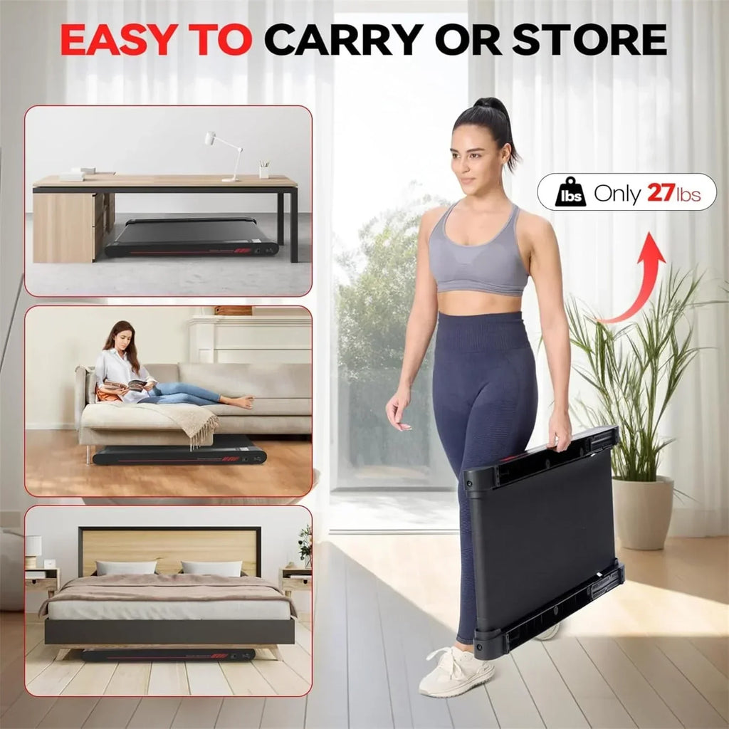 Walking Vibration Pad with APP, 3 in 1 Under Desk Treadmill, 2.5HP Low Noise Walking Treadmill Pad with Remote Control,Portab
