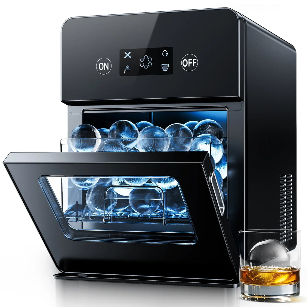 Simzlife Sphere Ice Maker, 10 Pcs/Hour, 150 Pcs/Day, Clear Ice Ball Maker with Enhanced Insulation, with LCD Touch - image 3