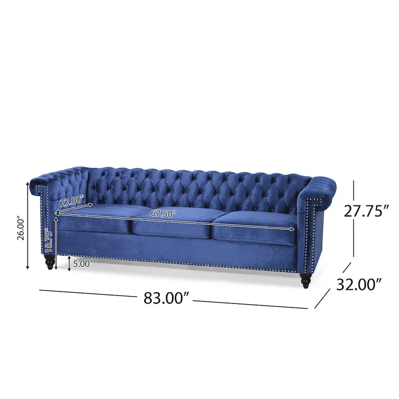 Christopher Knight Home Parkhurst Velvet Tufted Sofa - image 24