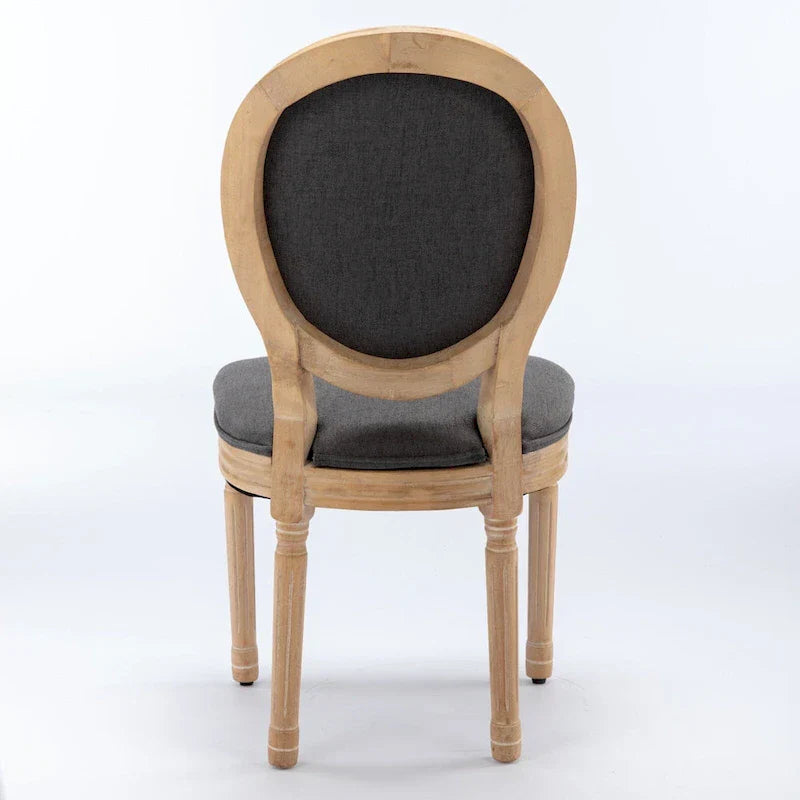 Set of 2 French Oval Back Dining Chairs - Elegant Retro Design with Solid Wood Frame - image 8