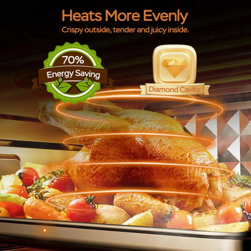PlumChef 13 Quart 4 Slices Air Fryer Convection Toaster Oven, 1500W, 7 in 1 Multifunction with Roast, Bake, Grill, Broil, Toast, Dehydrate, Defrost - image 10