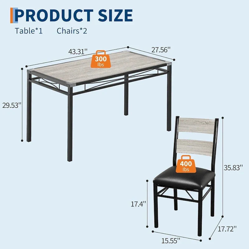 Wooden Dining Table Set with Upholstered Chairs for Kitchen - image 10